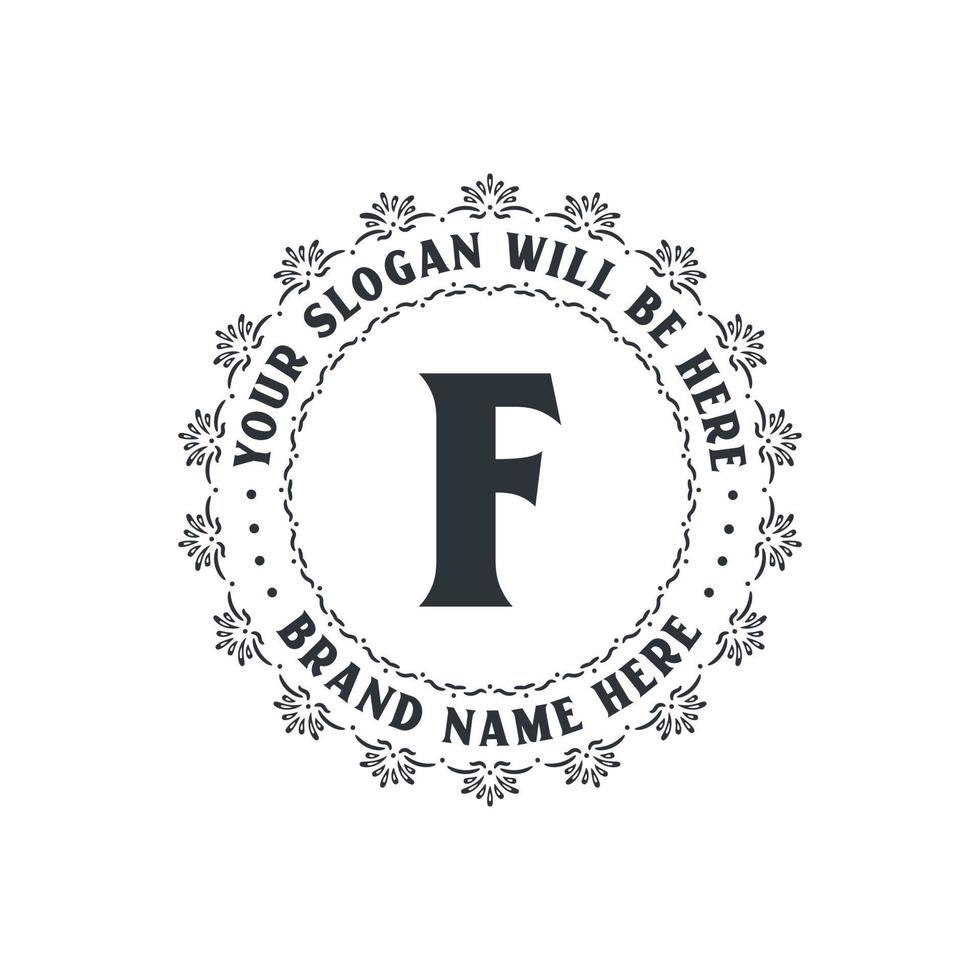 Luxury creative letter F logo for company, F letter logo free vector