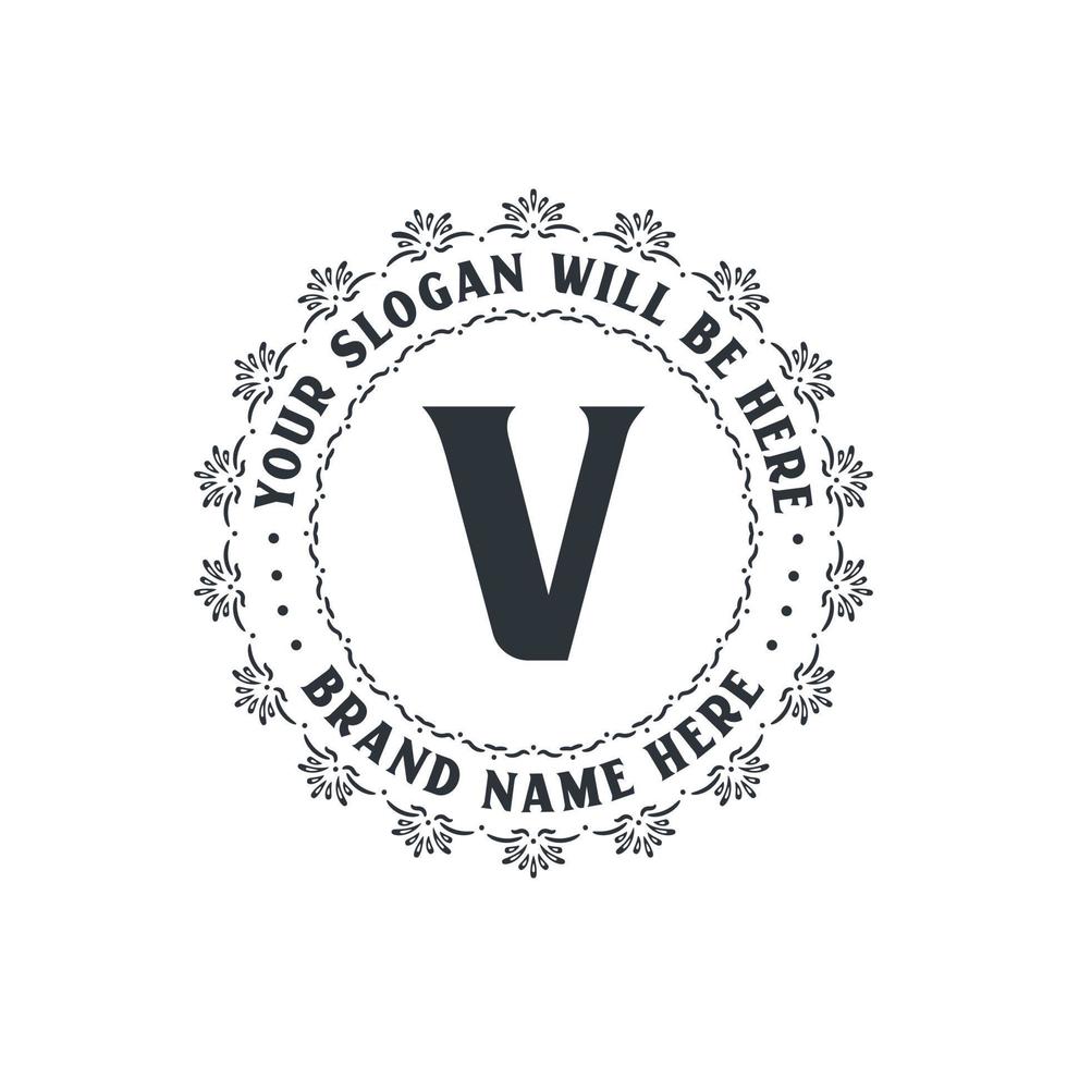 Luxury creative letter V logo for company, V letter logo free vector