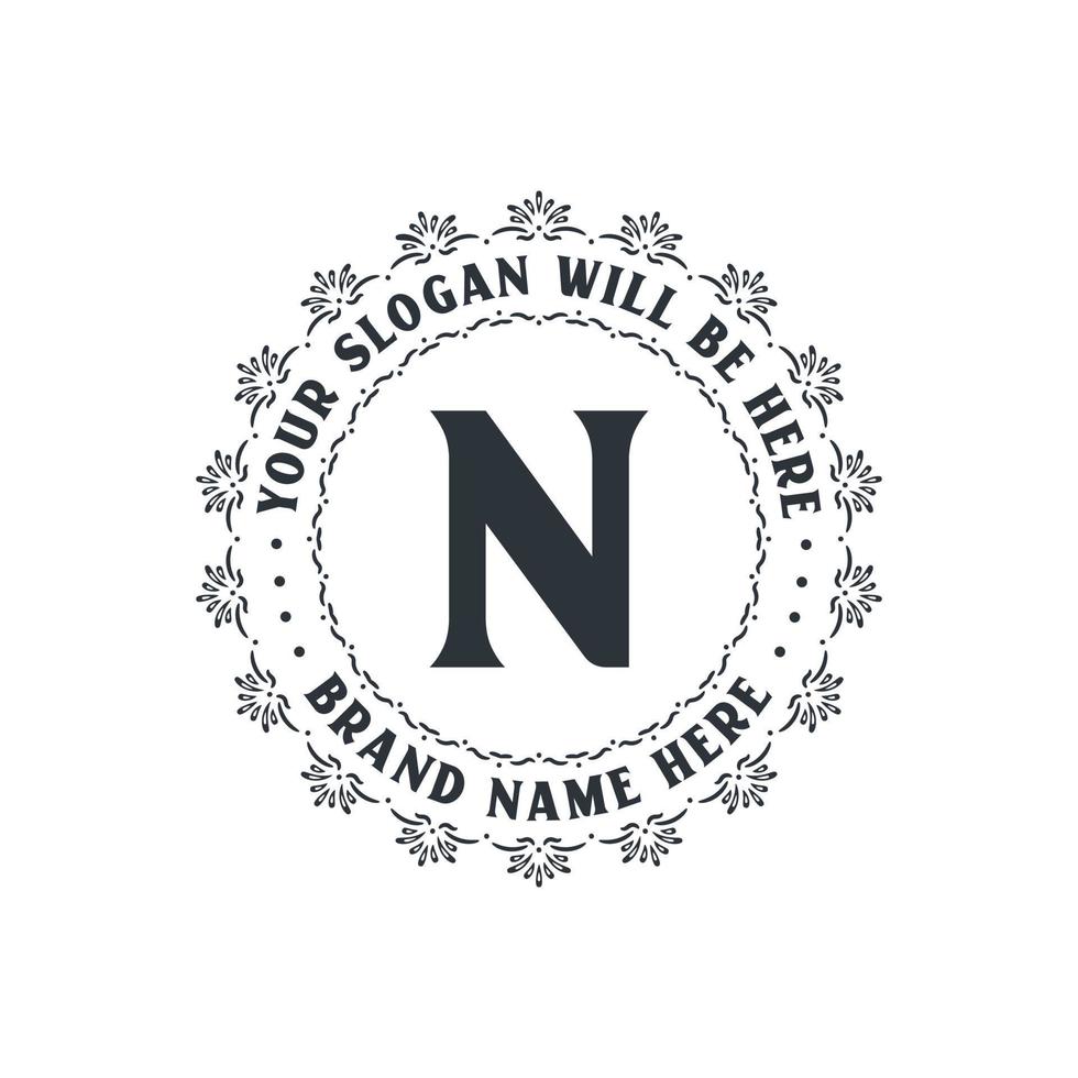 Luxury creative letter N logo for company, N letter logo free vector