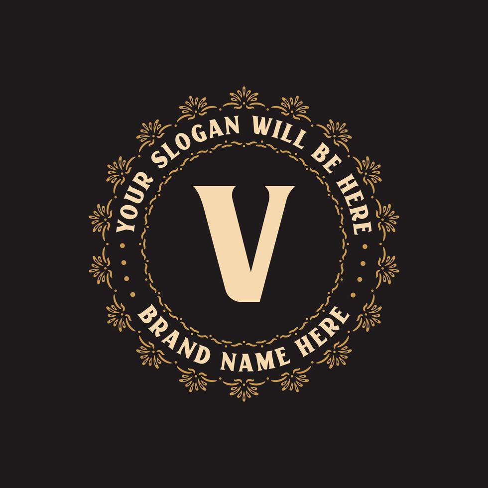 Logotipo creativo de lujo de la letra v para la empresa, vector libre del logotipo de la letra v