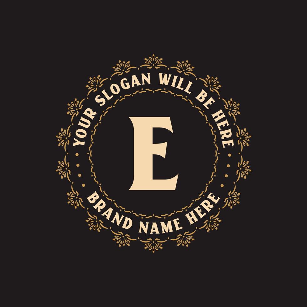 Luxury creative letter E logo for company, E letter logo free vector