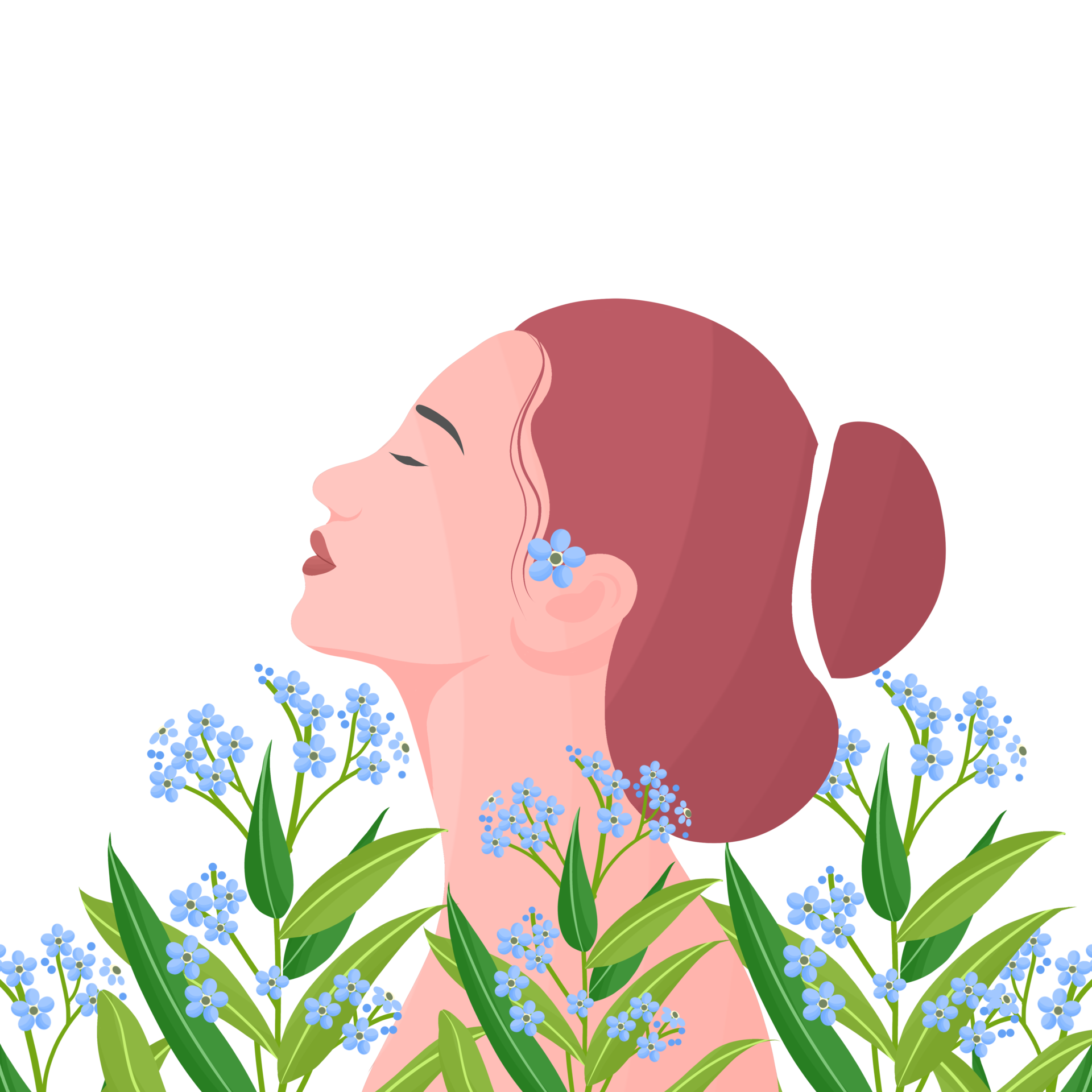 International Women s Day Beautiful Women In Flowers 16475115 PNG international-women-s-day-beautiful-women-in-flowers-16475115-png