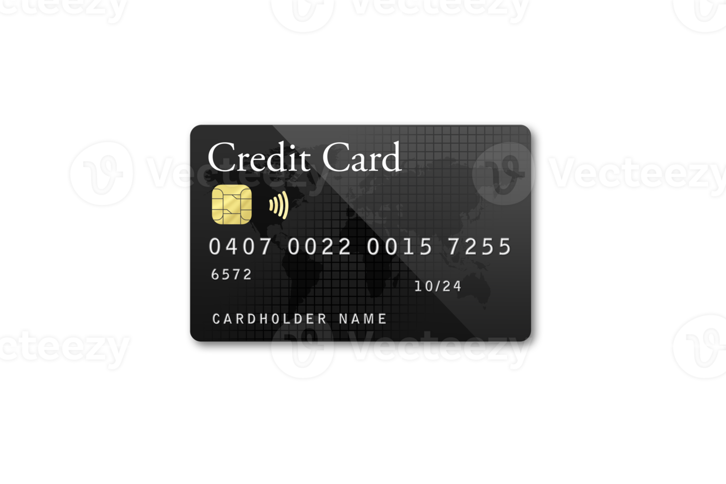 transparent png av attrapp svart kreditera kort