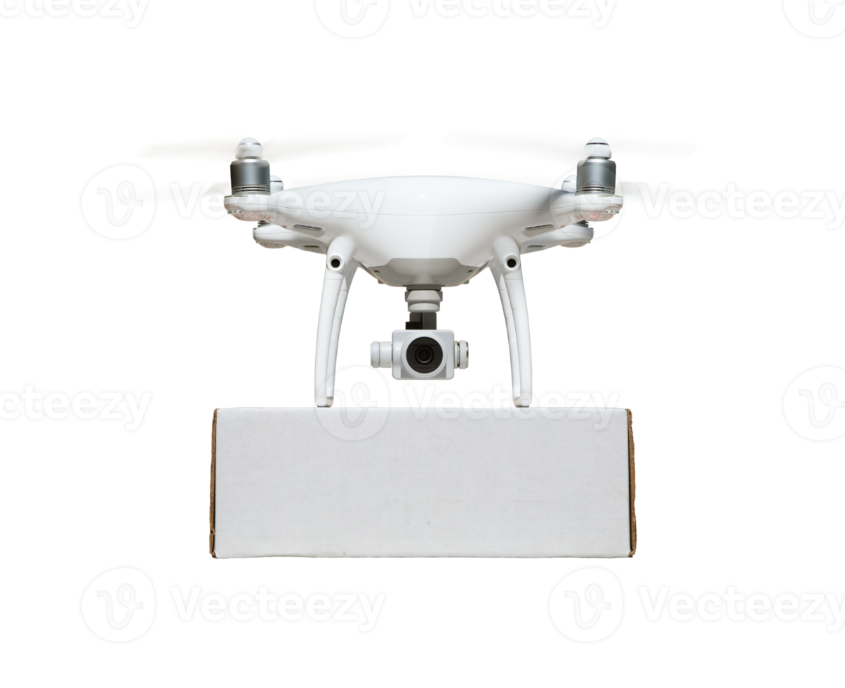 transparant PNG dar uav in vlucht met pakket gehecht.