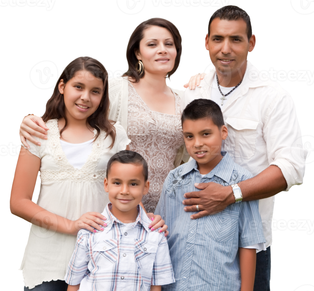 Transparent PNG of Happy Young Hispanic Family.