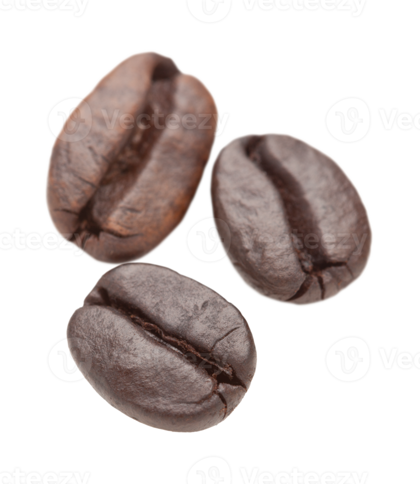 Transparent PNG Roasted Coffee Beans.