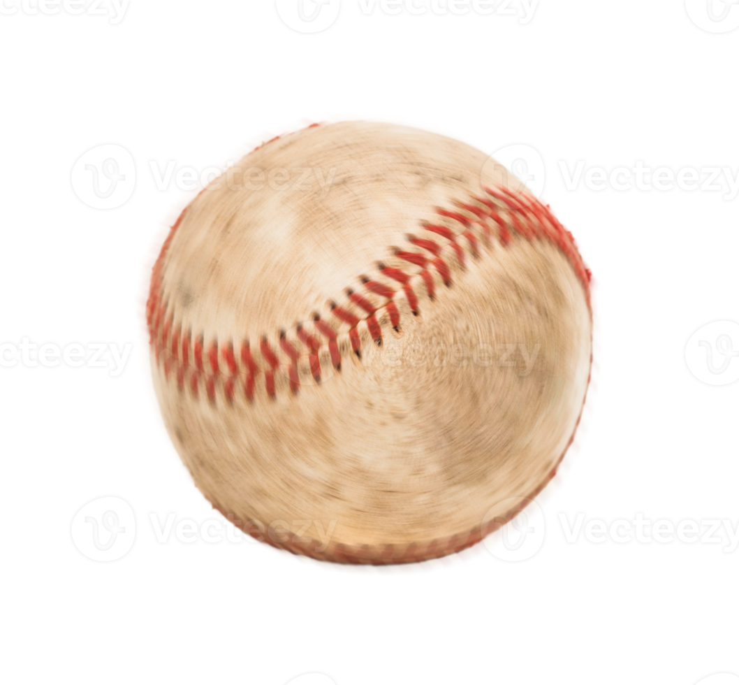 Transparent PNG Single Slightly Worn Spinning Baseball.