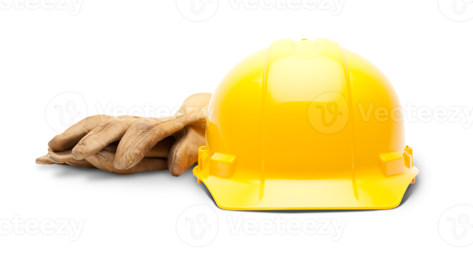 Transparent PNG Yellow Hard Hat and Gloves