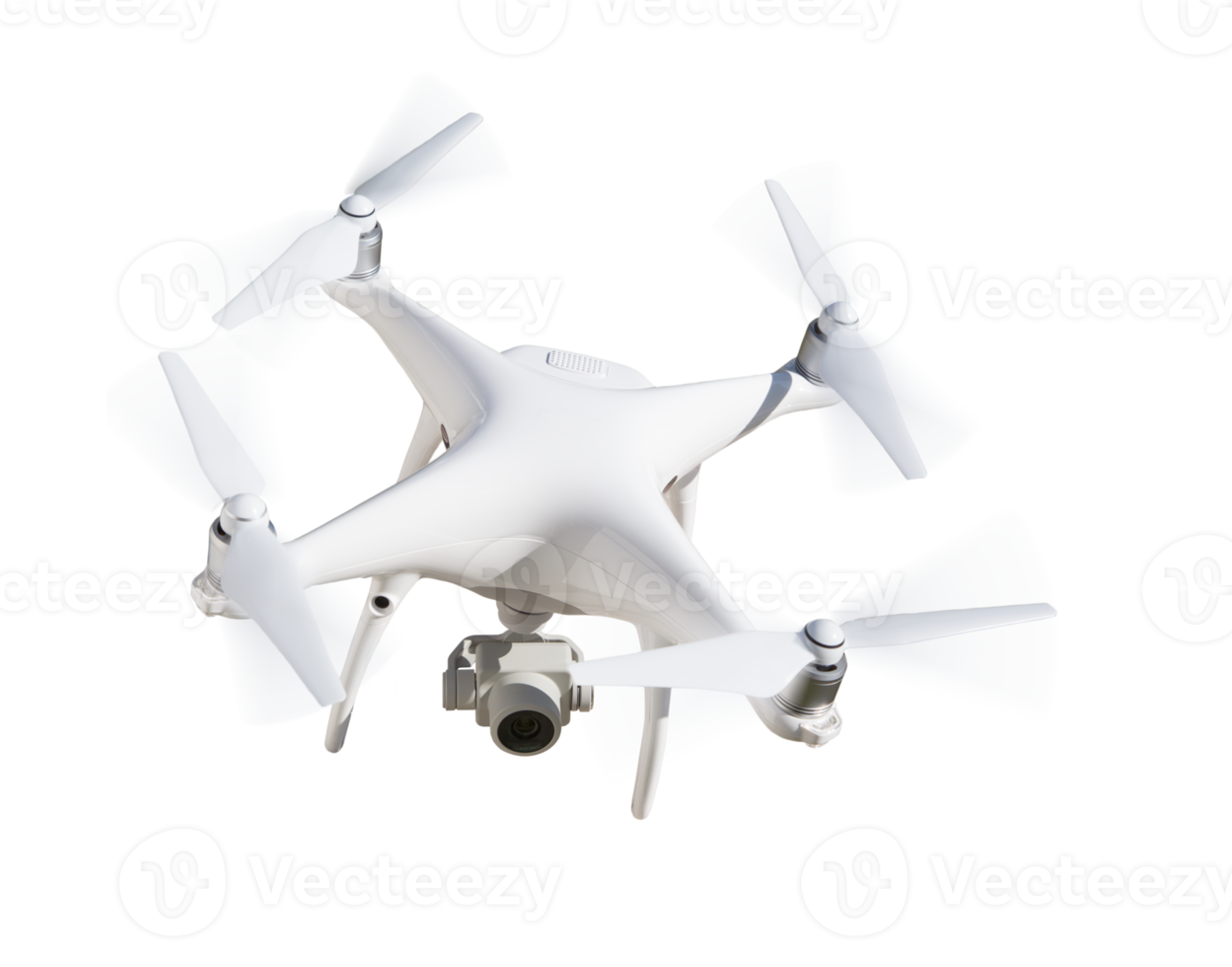 Transparent PNG UAV Quadcopter Drone Flying In Air.