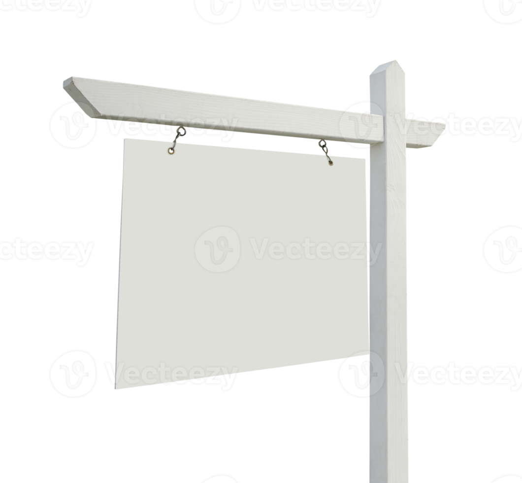 Transparent PNG of Blank Real Estate Sign.