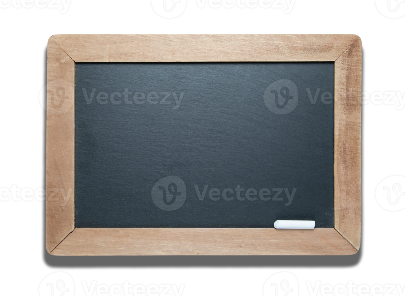 Transparent PNG Blank Slate Blackboard with A Piece of Chalk.