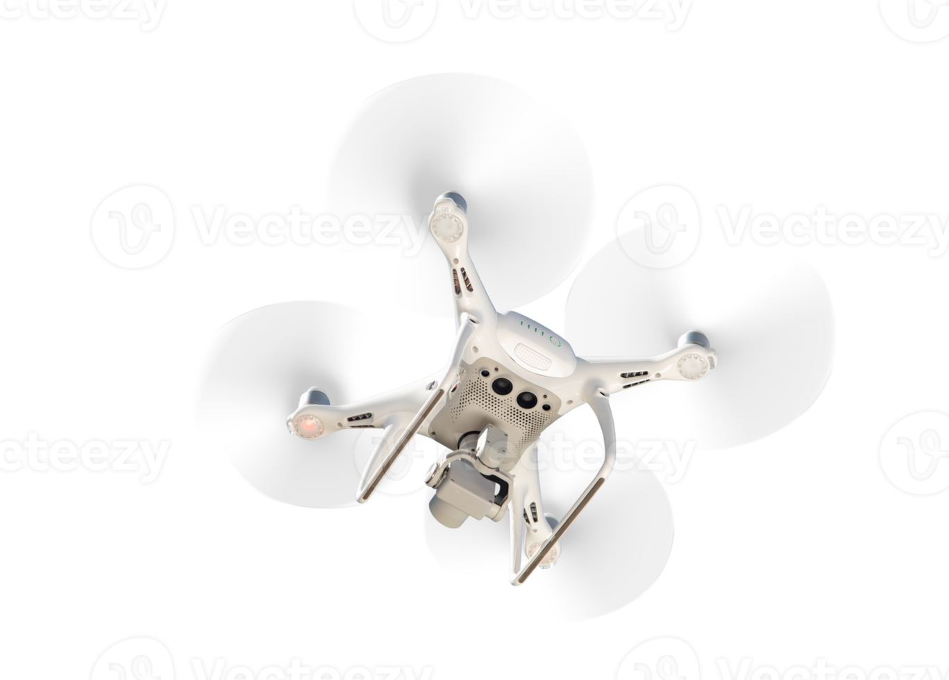 transparant PNG achterzijde en hieronder visie van dar uav in vlucht.