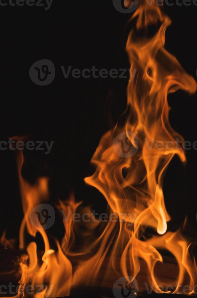Dramatic fire flames photo