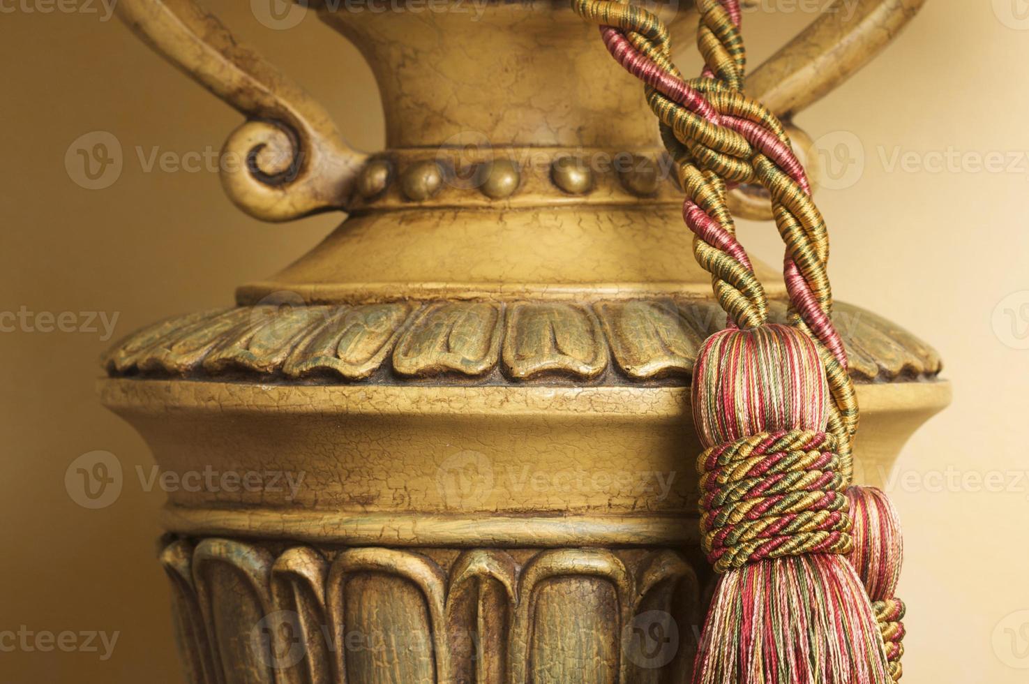 Lamp on Table with Tassel photo