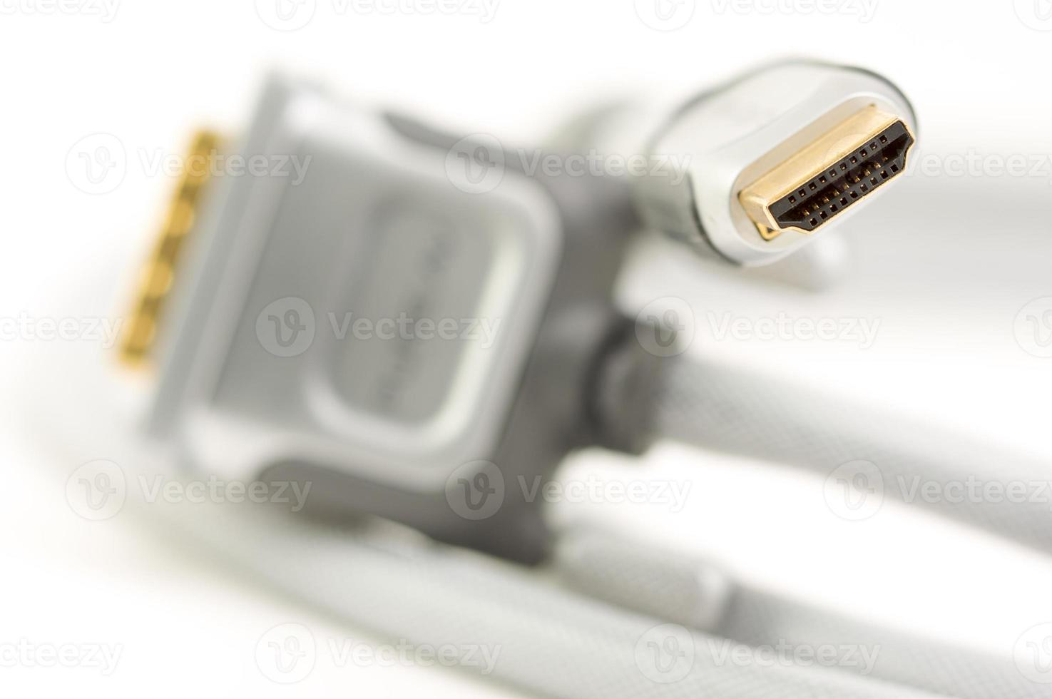 primer plano del cable hdmi foto