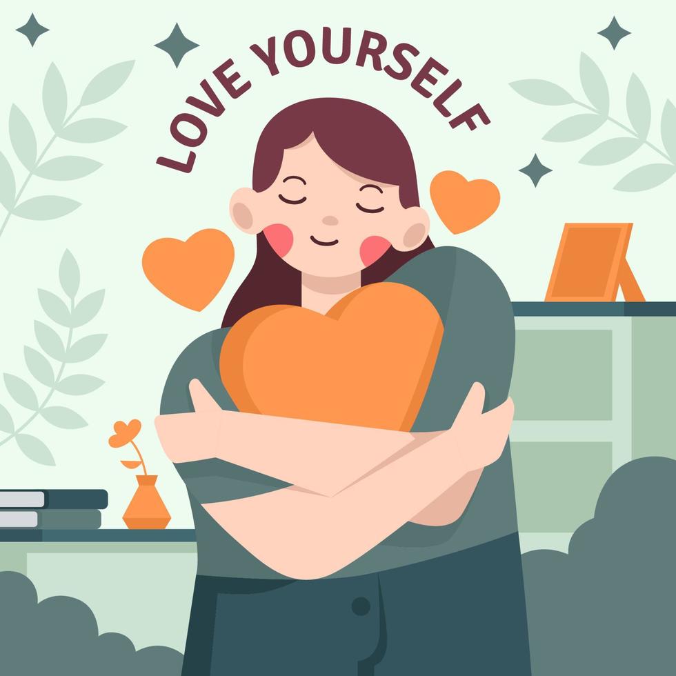 Self Love Concept vector