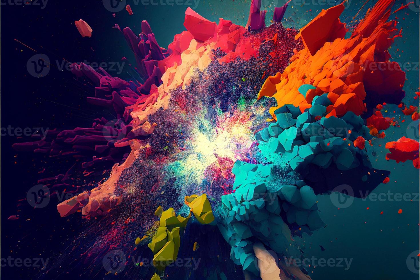 abstract of colour splash in illustarator photo