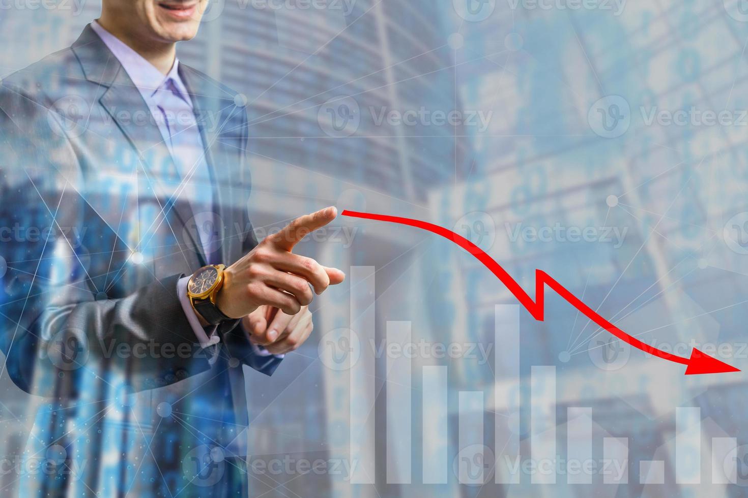 Project manager working and update tasks with milestones progress planning and Gantt chart scheduling virtual diagram.businessman hand writing in the whiteboard or virtual screen photo