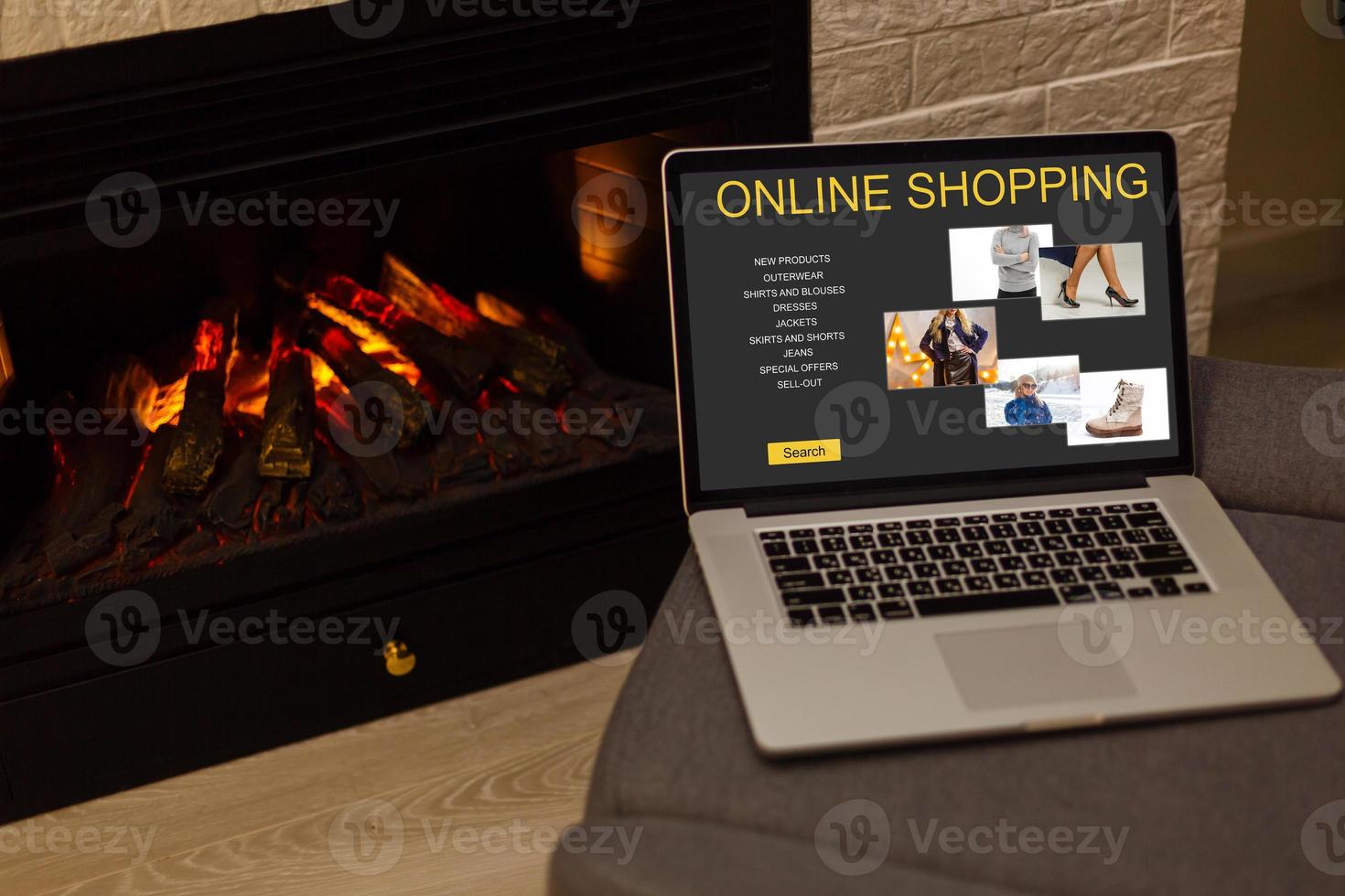 laptop shopping screen web online photo