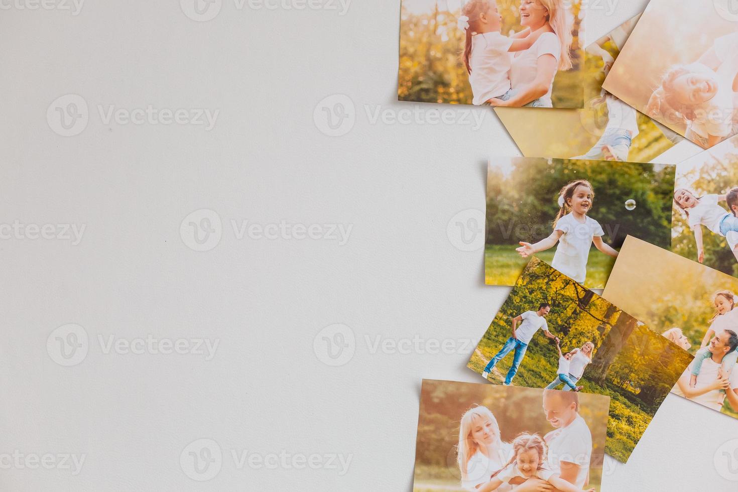 Photo album remembrance and nostalgia journey in summer surfing beach trip on wood table. instant photo of vintage camera - vintage and retro style