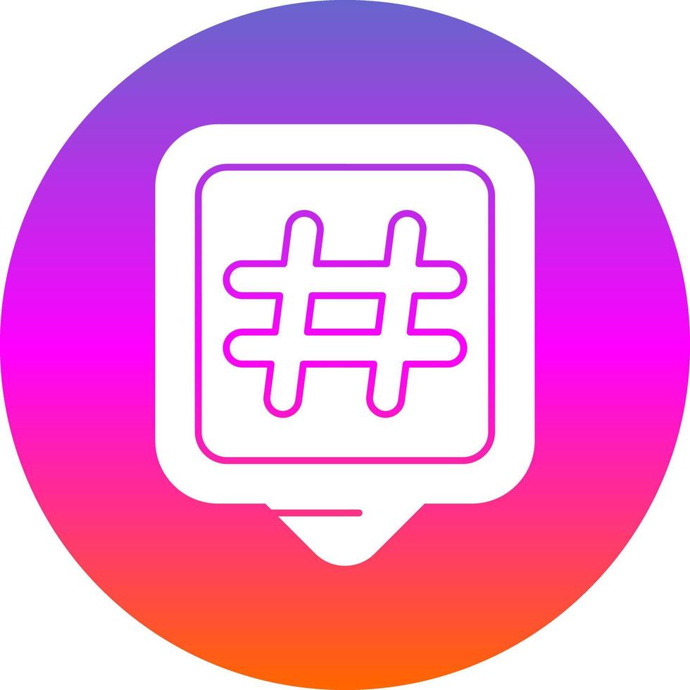 Hashtags Vector Icon Design