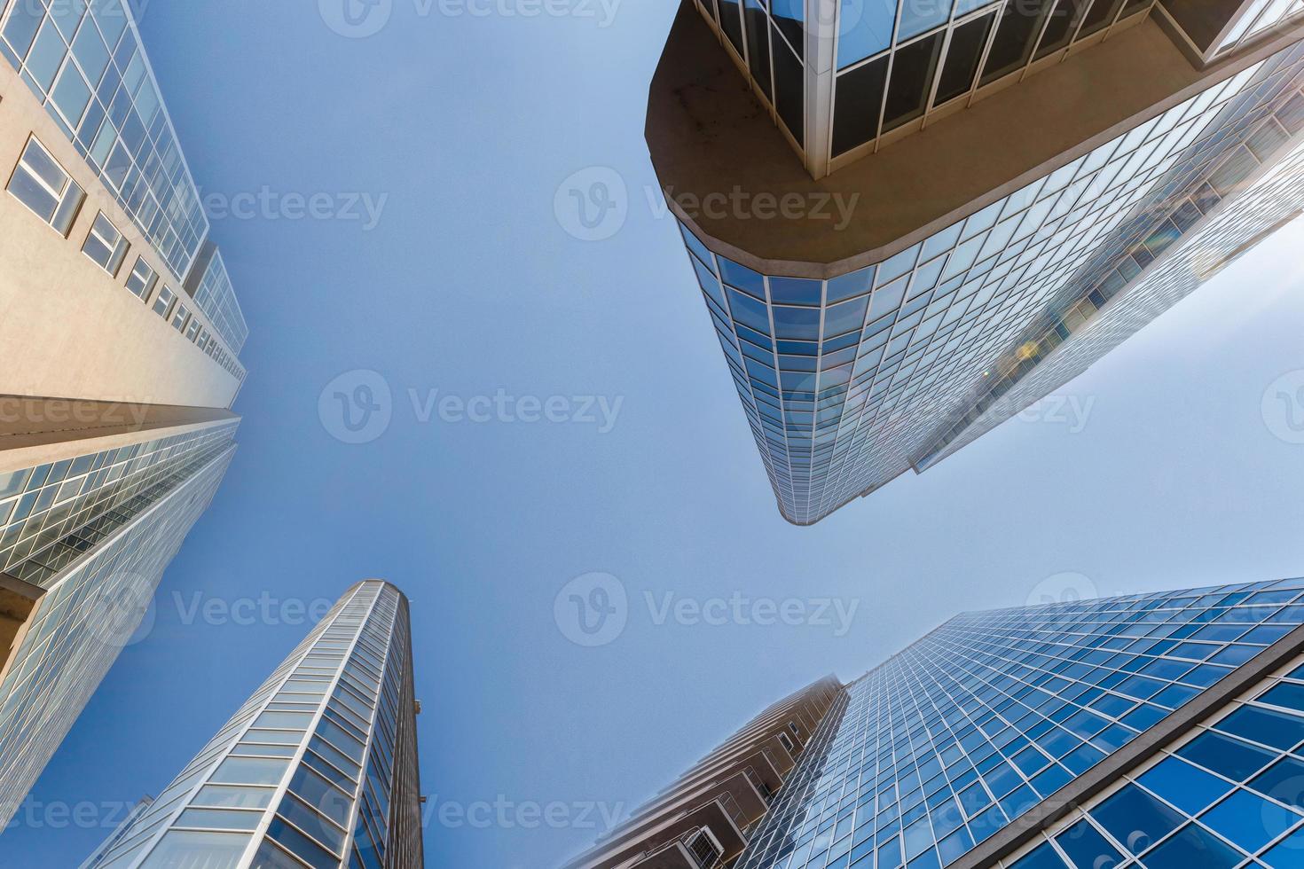 High skyscrapers on a sunny day photo