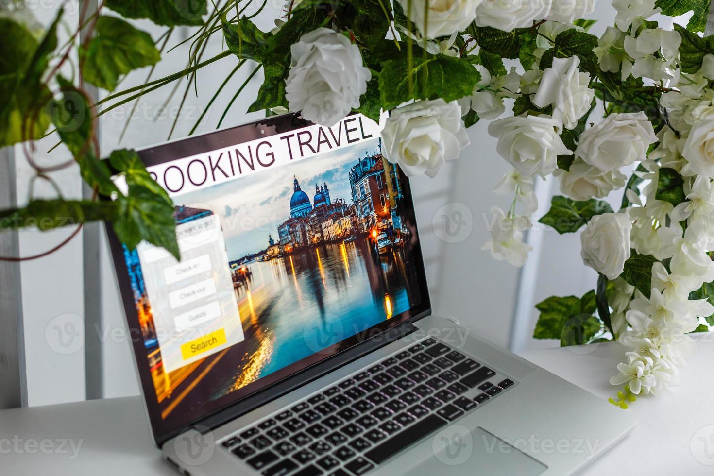 Woman Travel Planning Schedule Booking Online Concept photo