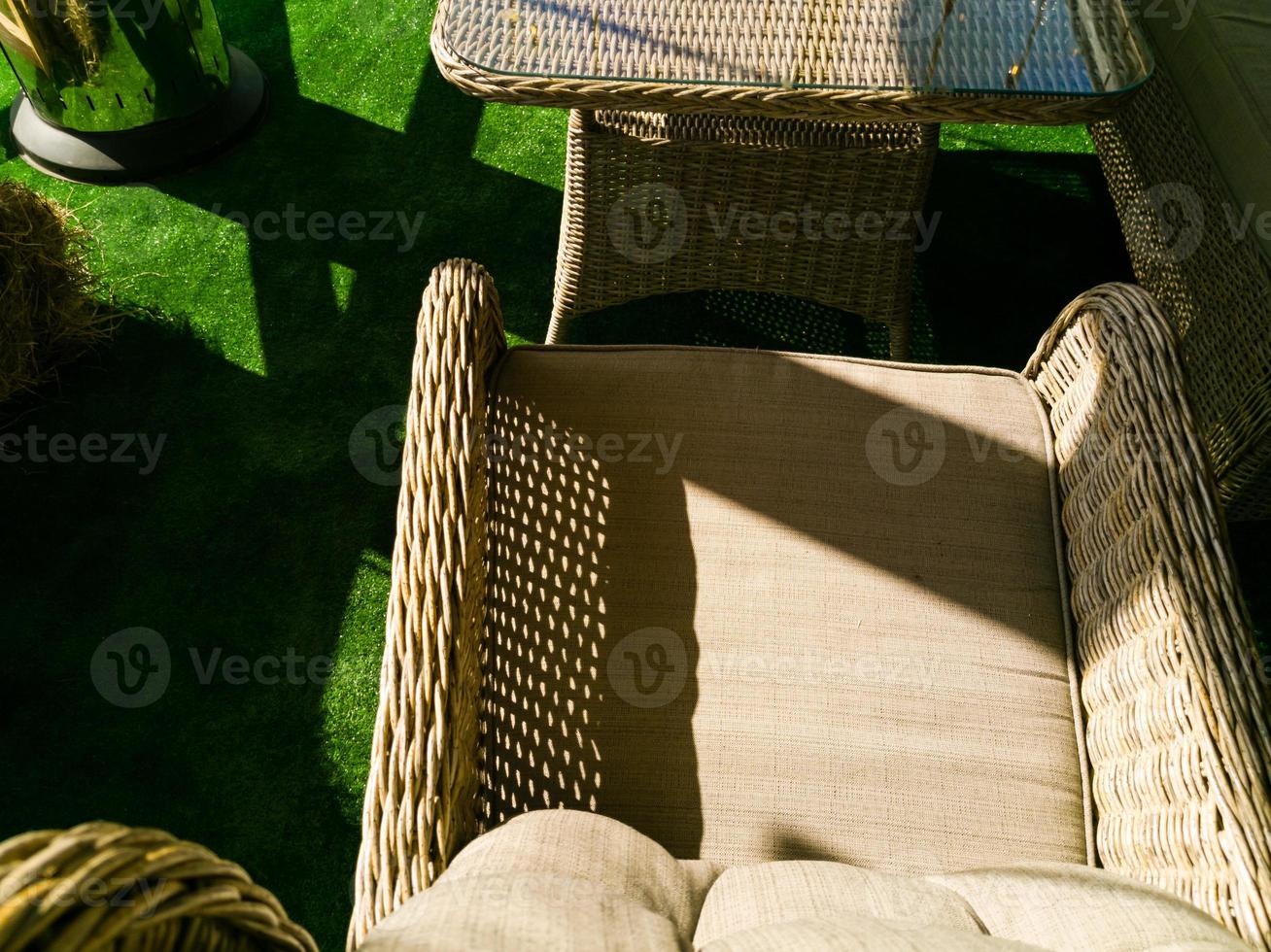 wicker chair texture photo