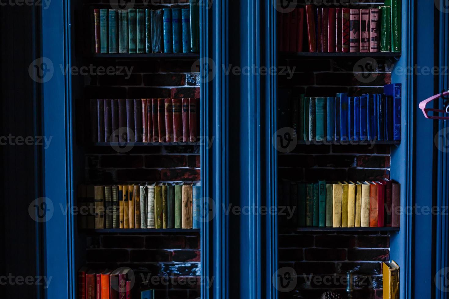 old books on the shelf photo