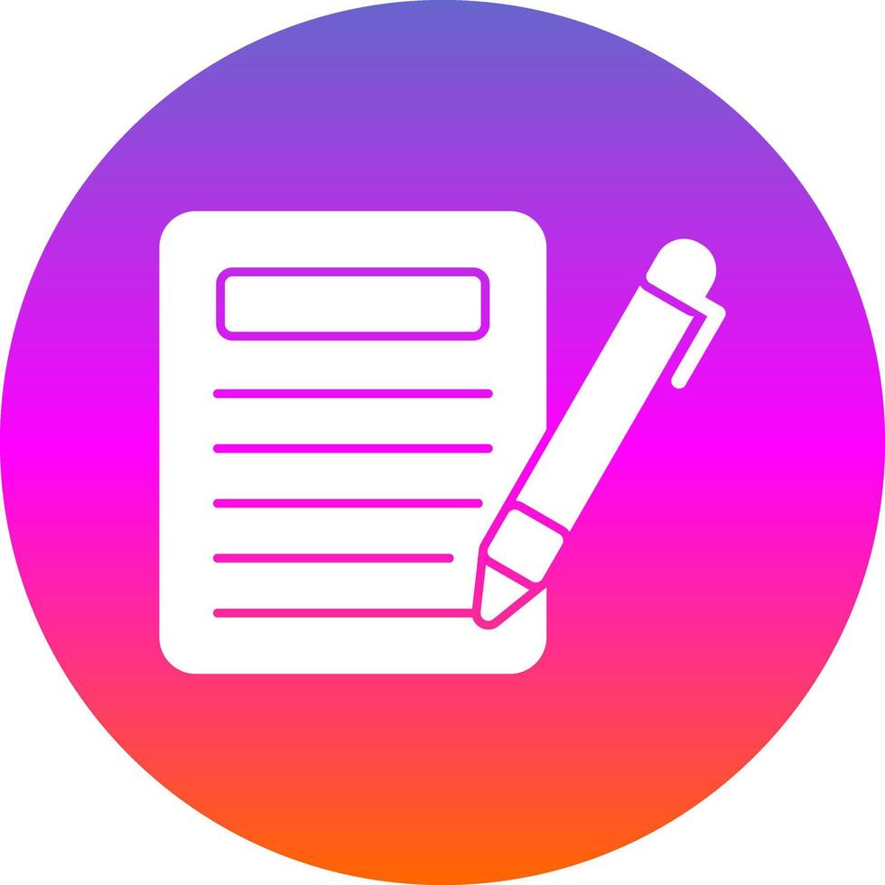 Writing Vector Icon Design