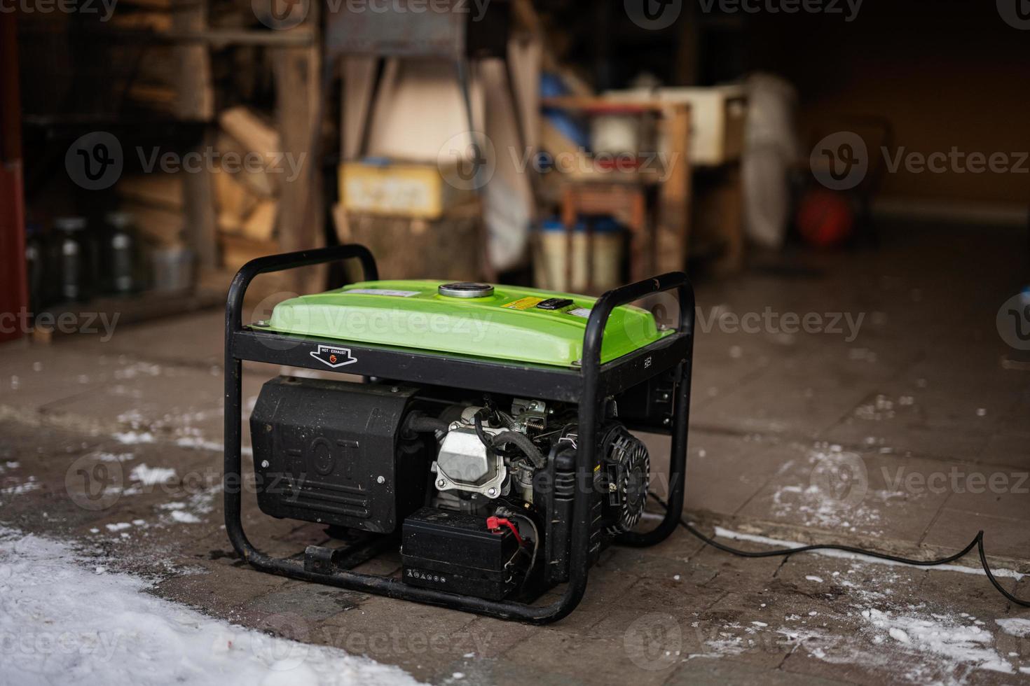 Gasoline portable generator. Mobile backup standby Generator. photo