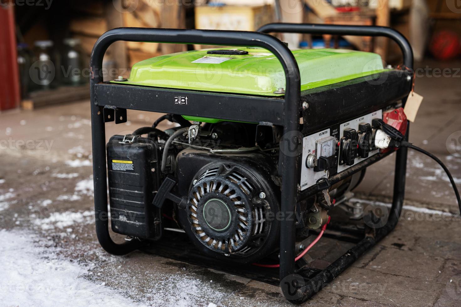 Gasoline portable generator. Mobile backup standby Generator. photo