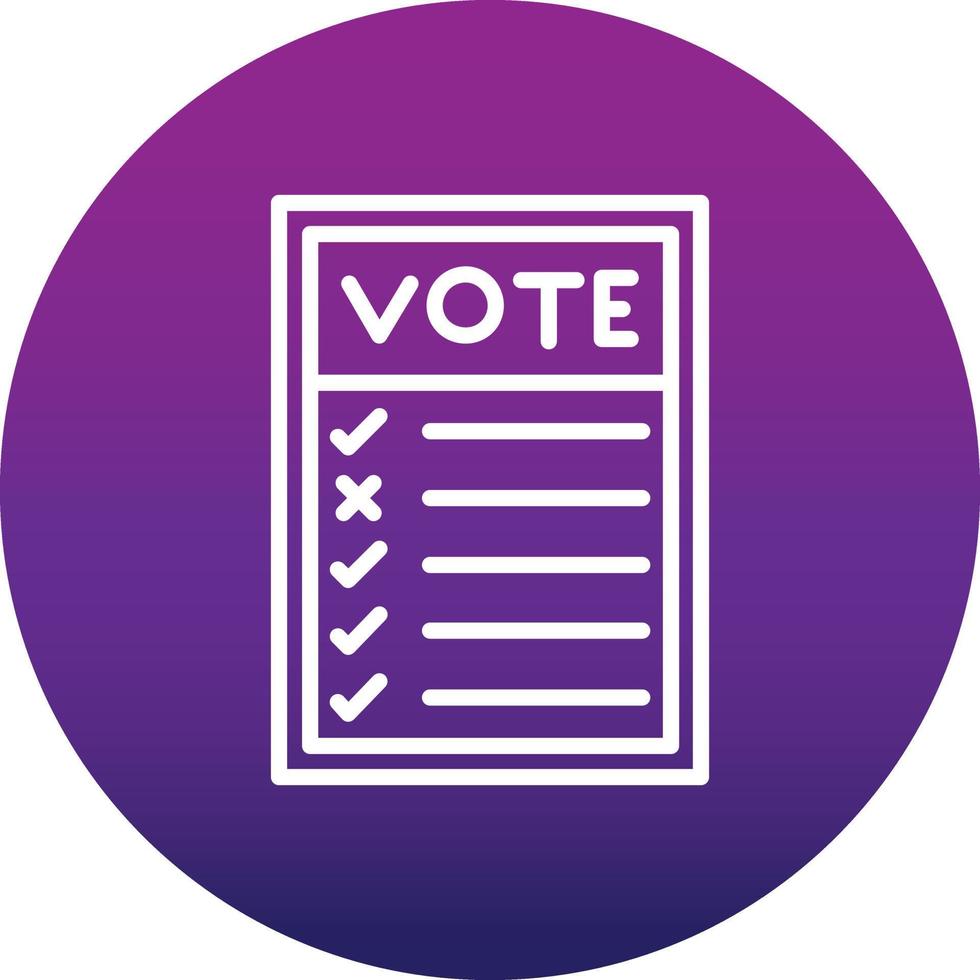 Ballot Paper Vector Icon