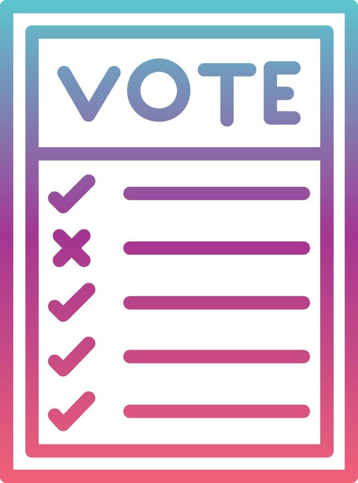 Ballot Paper Vector Icon