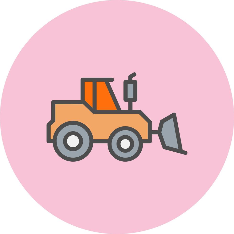 Bulldozer Vector Icon