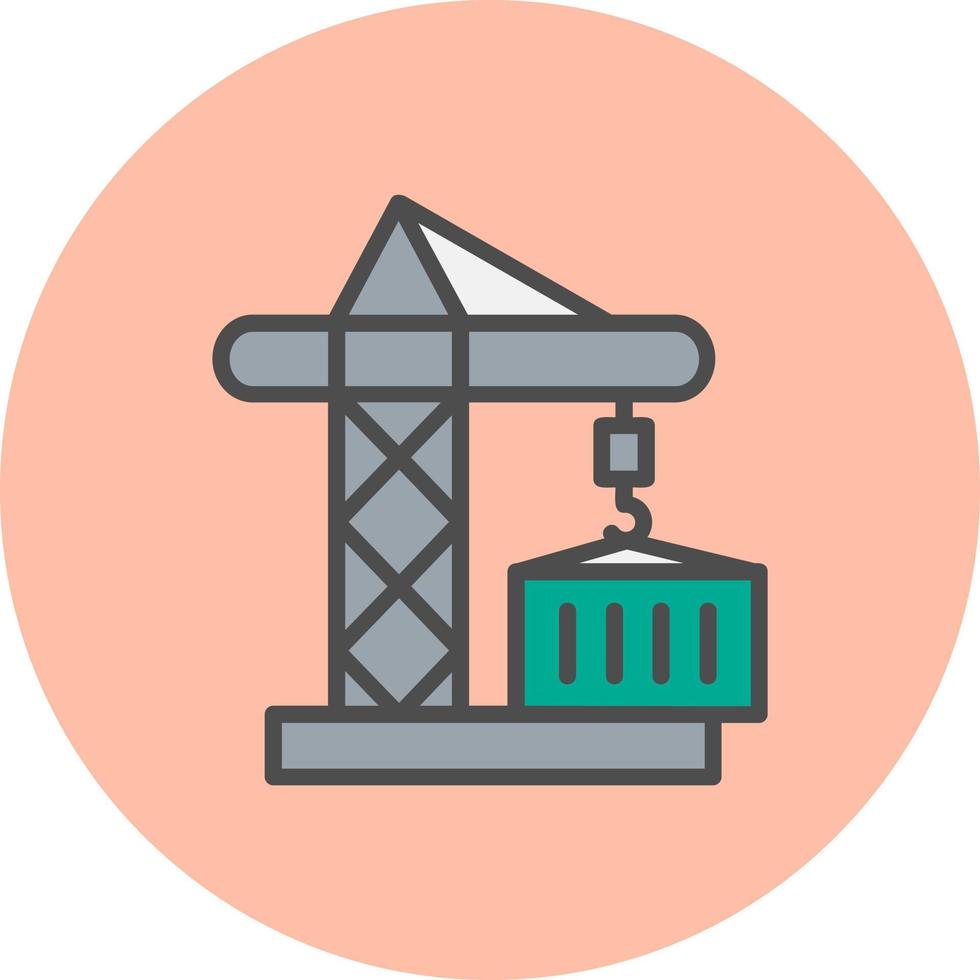 icono de vector de contenedor de construcción