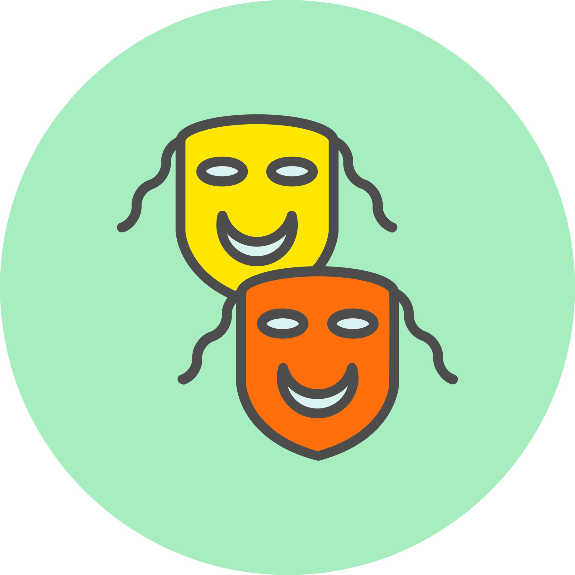 Theater Masks Vector Icon 16482816 Vector Art at Vecteezy