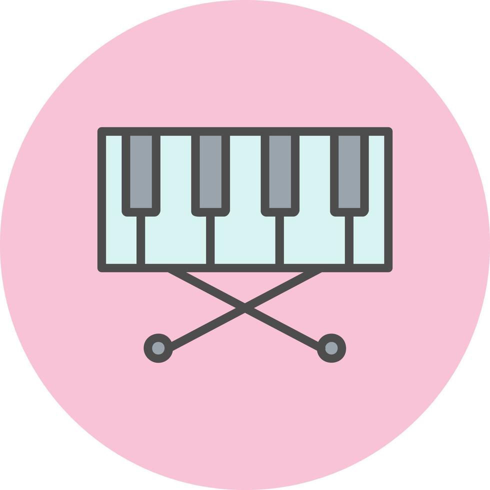 Piano Keyboard Vector Icon