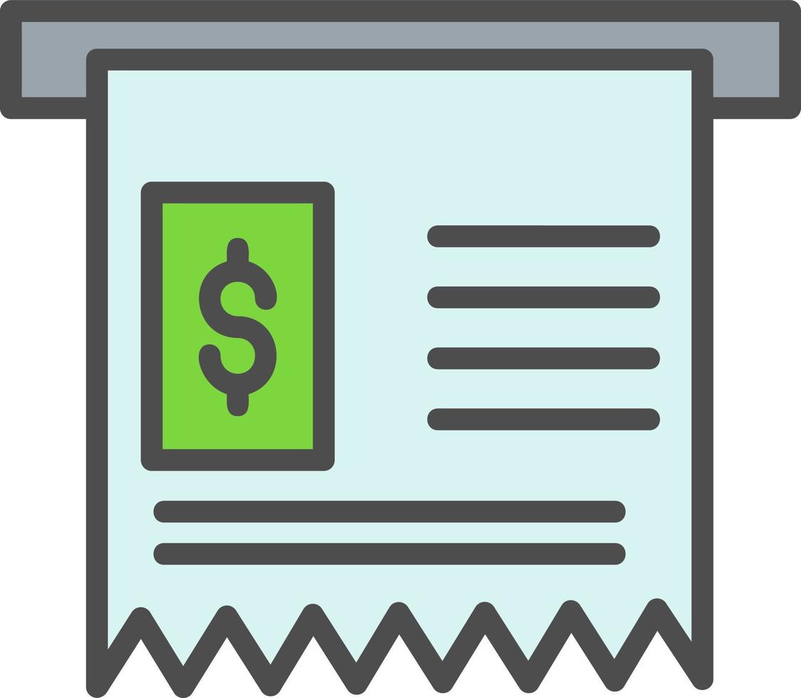 Receipt Vector Icon