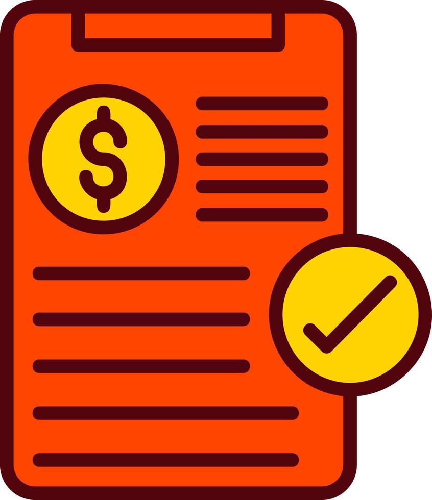 Bills Paid Vector Icon