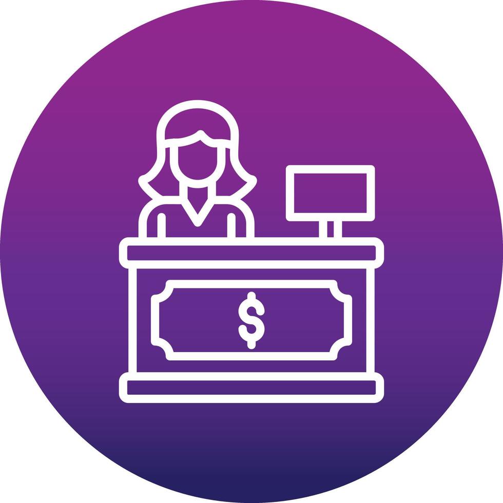 Cashier Counter Vector Icon
