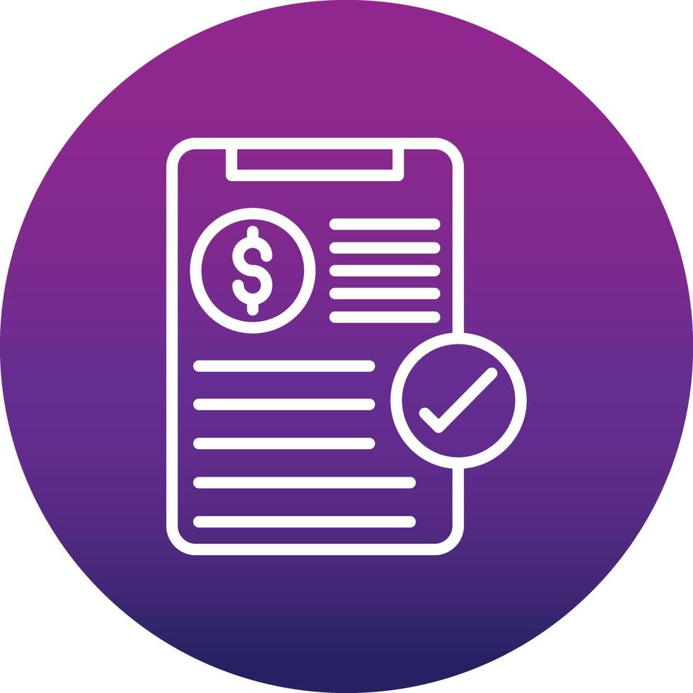 Bills Paid Vector Icon