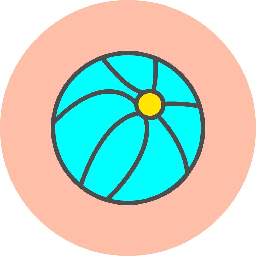 icono de vector de pelota de playa