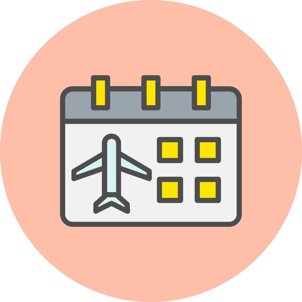 Flight Date Vector Icon