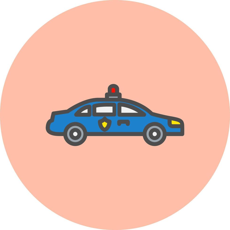 icono de vector de coche de policía