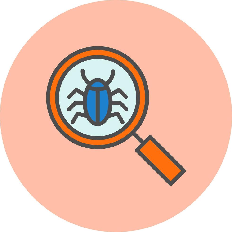 icono de vector de análisis de virus