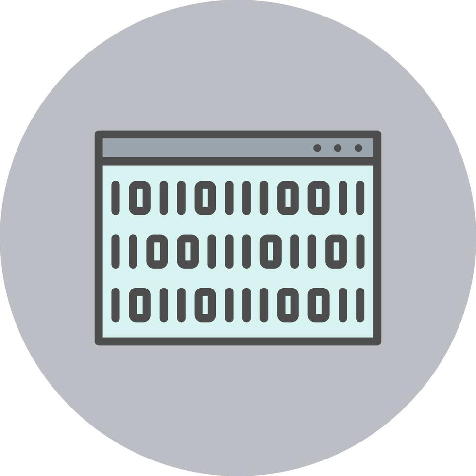 Binary Code Vector Icon