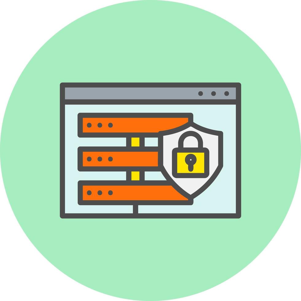 Database Security Vector Icon