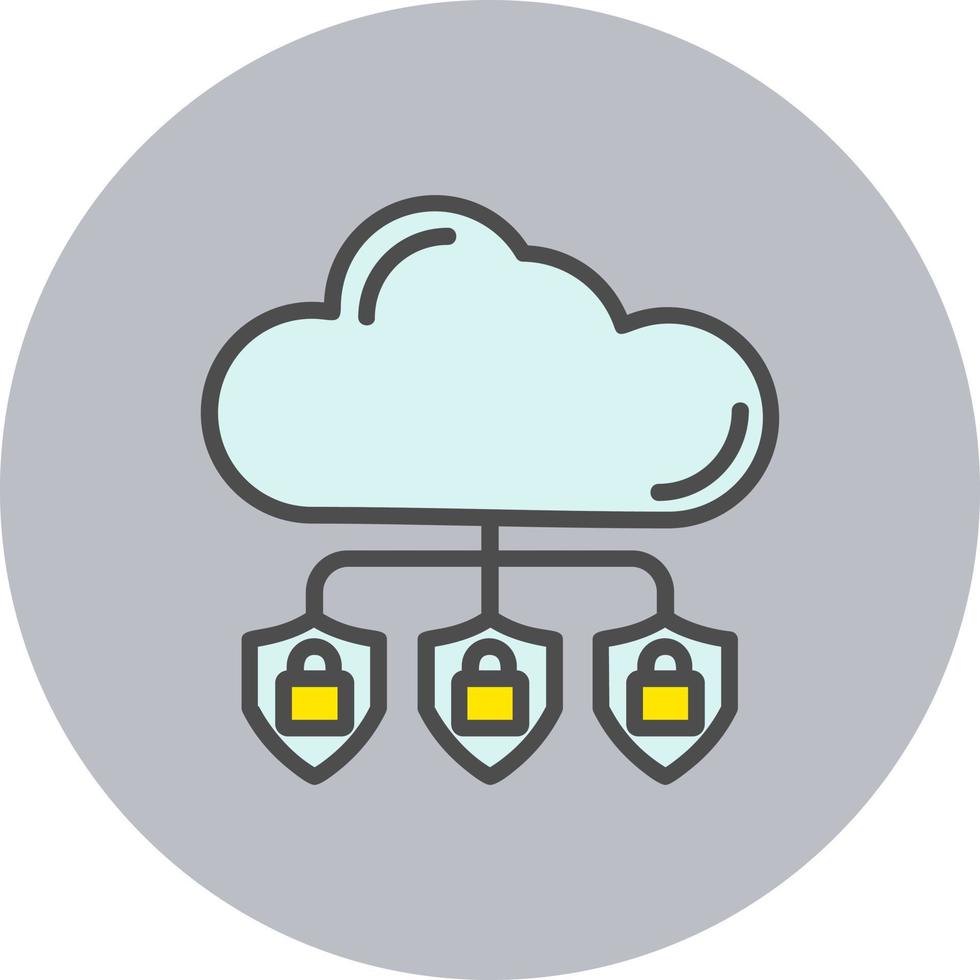 icono de vector de computación en la nube