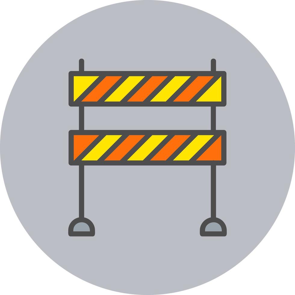 icono de vector de bloqueo de carretera